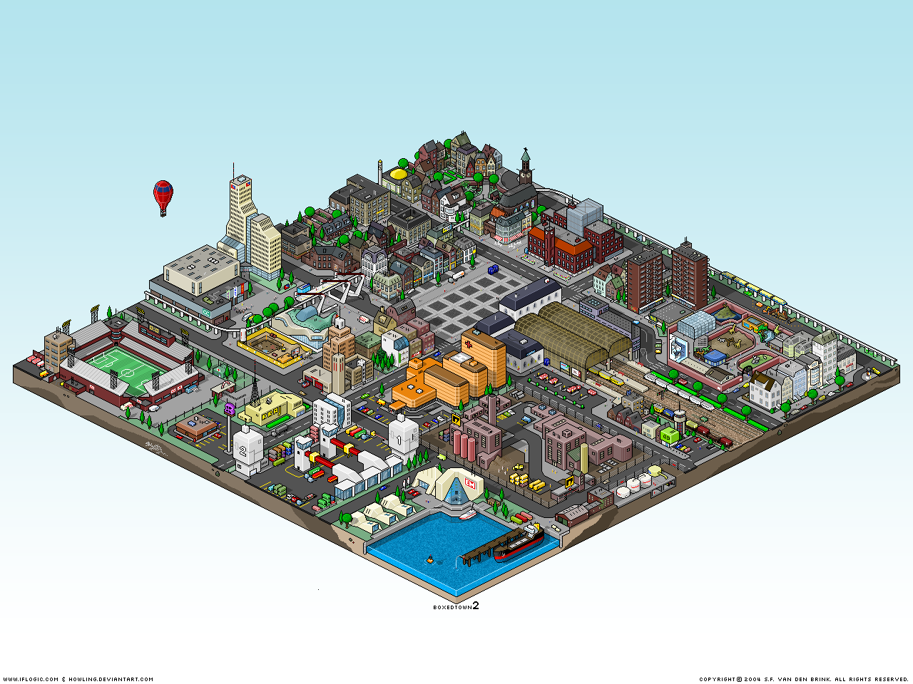 Pixel isometric City